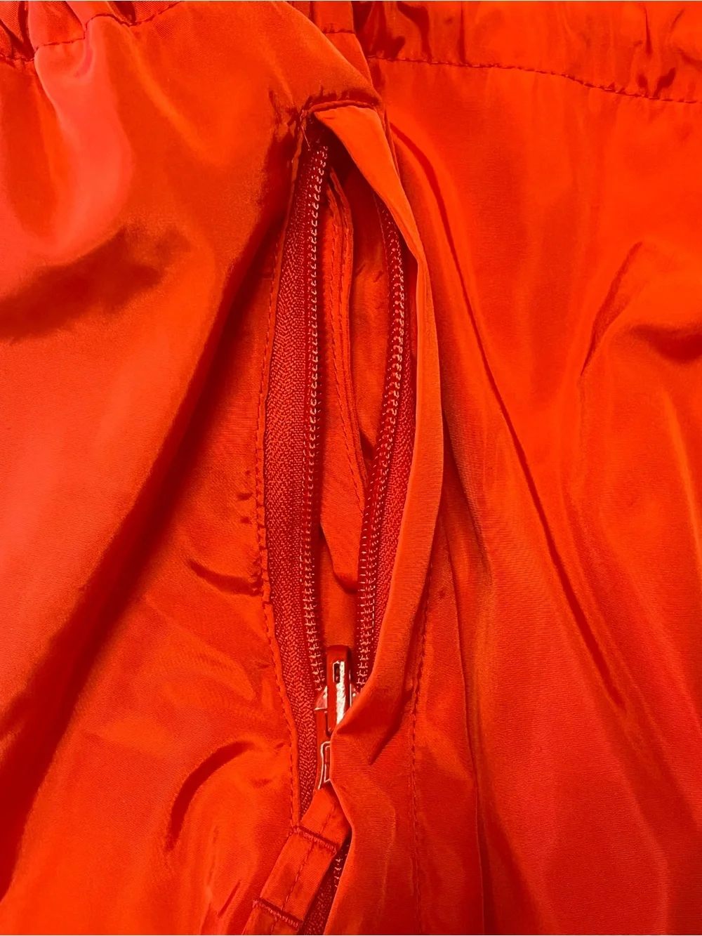 Kate Spade New York | Hooded Red Orange Floral Windbreaker Rain Jacket M